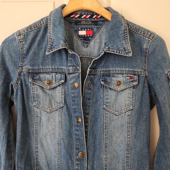 Tommy Jeans Hilfiger Denim Shirt Dress Retro 90's Y2K Business Casual Preppy - Picture 3 of 8
